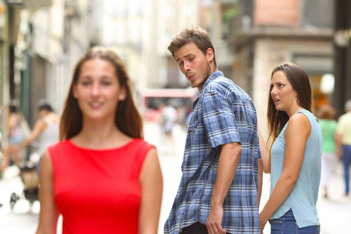 Distracted Boyfriend meme about Upper Echelon Products