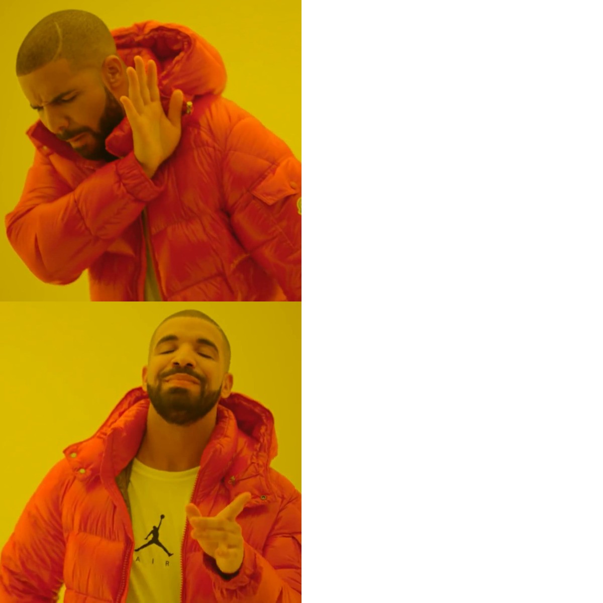 Drake Hotline Bling meme about Upper Echelon Products
