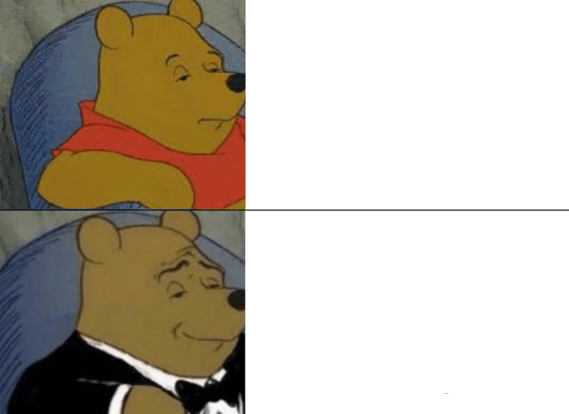 Tuxedo Winnie The Pooh meme about Upper Echelon Products
