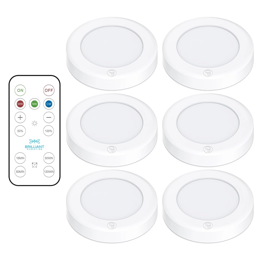 Six LED tap lights with a remote